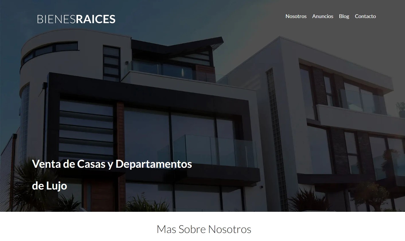 Pagina de bienes raices